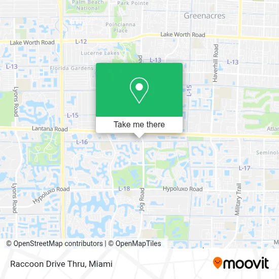 Raccoon Drive Thru map