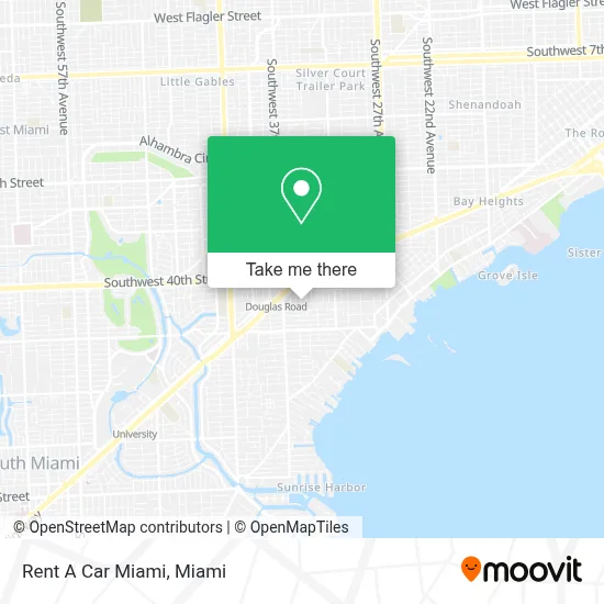 Rent A Car Miami map