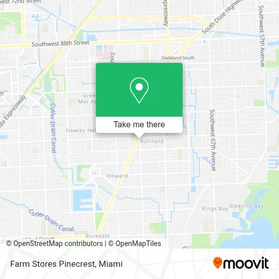 Farm Stores Pinecrest map