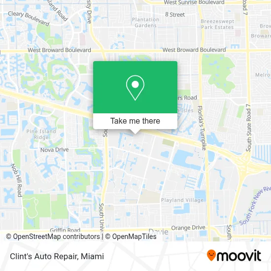 Clint's Auto Repair map