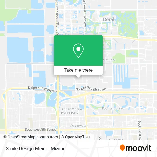 Smile Design Miami map