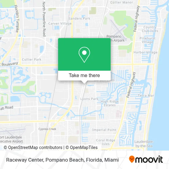 Raceway Center, Pompano Beach, Florida map