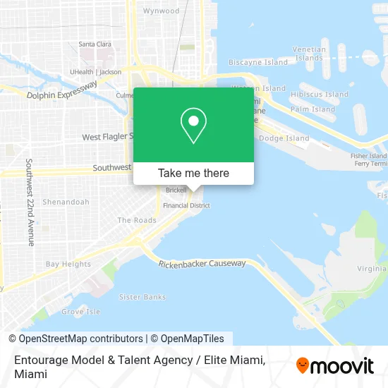 Entourage Model & Talent Agency / Elite Miami map
