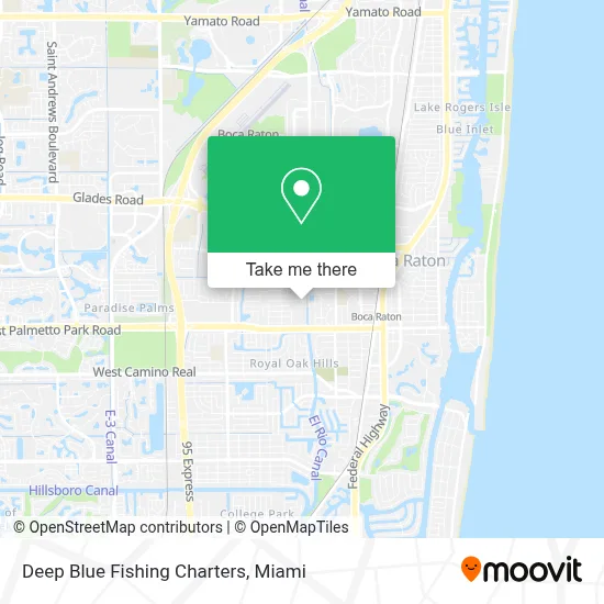 Deep Blue Fishing Charters map
