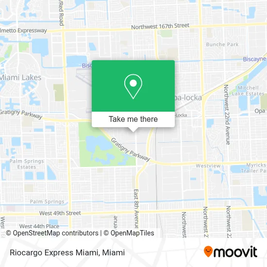 Riocargo Express Miami map