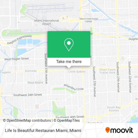 Life Is Beautiful Restauran Miami map