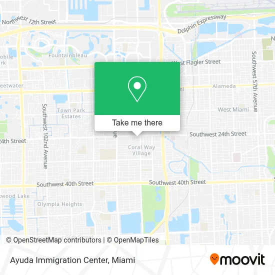 Ayuda Immigration Center map