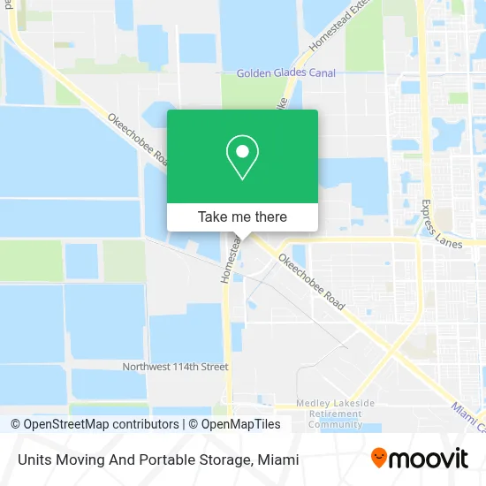 Units Moving And Portable Storage map