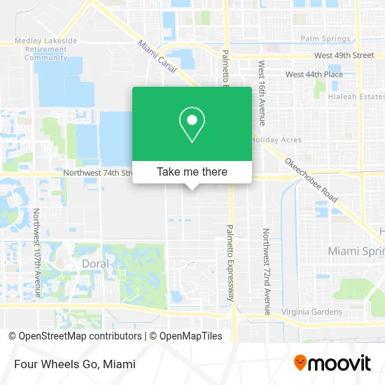 Four Wheels Go map