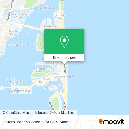 Miami Beach Condos For Sale map