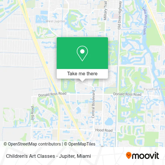Children's Art Classes - Jupiter map
