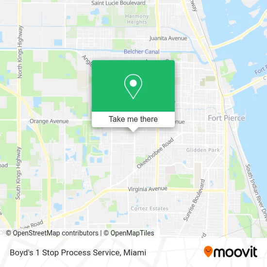 Boyd's 1 Stop Process Service map