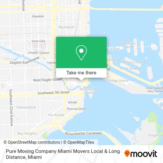 Pure Moving Company Miami Movers Local & Long Distance map