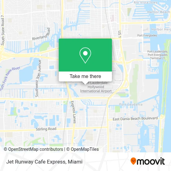 Jet Runway Cafe Express map