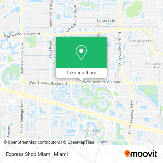 Express Shop Miami map