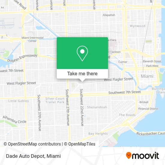 Dade Auto Depot map