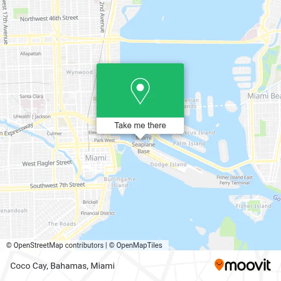 Coco Cay, Bahamas map