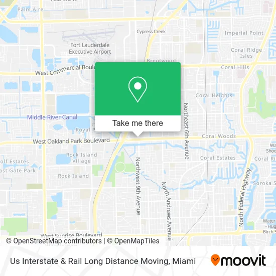 Us Interstate & Rail Long Distance Moving map