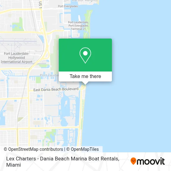 Lex Charters - Dania Beach Marina Boat Rentals map