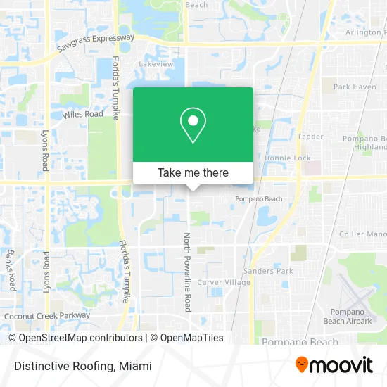 Distinctive Roofing map