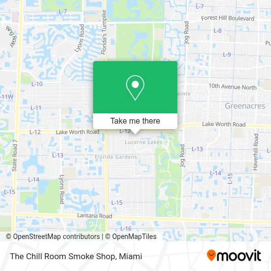 The Chill Room Smoke Shop map