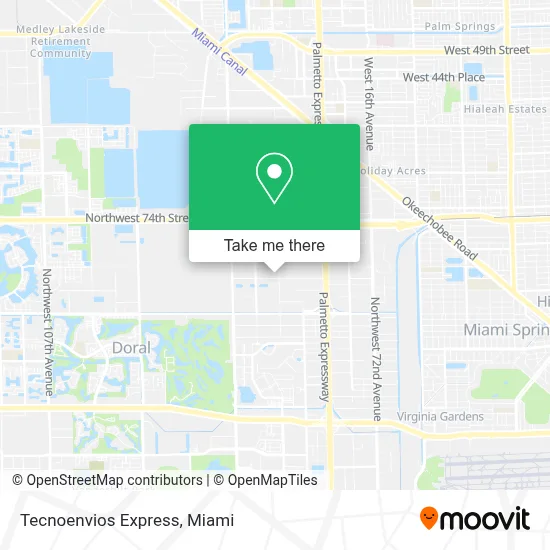 Tecnoenvios Express map