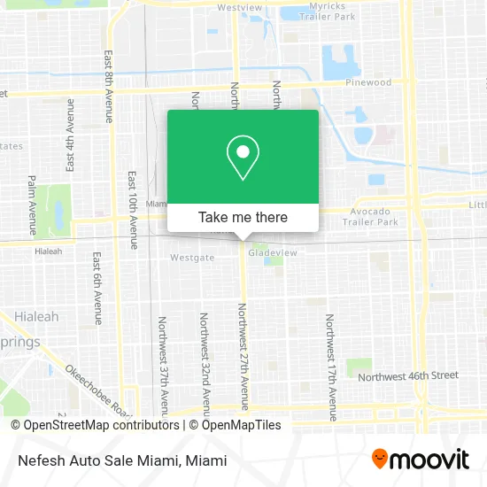 Nefesh Auto Sale Miami map