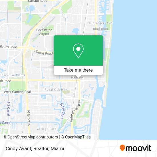 Cindy Avant, Realtor map