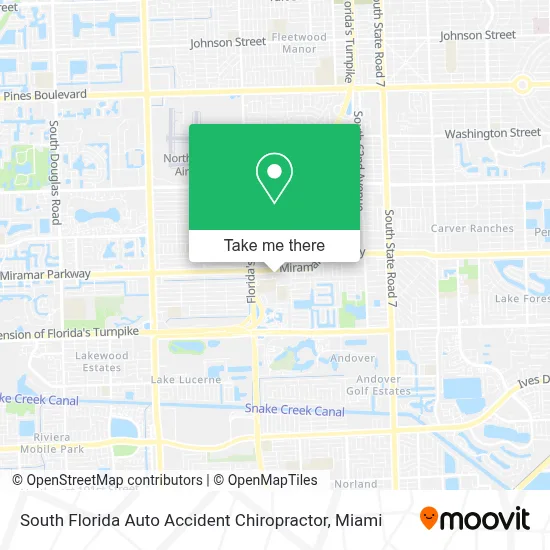 South Florida Auto Accident Chiropractor map