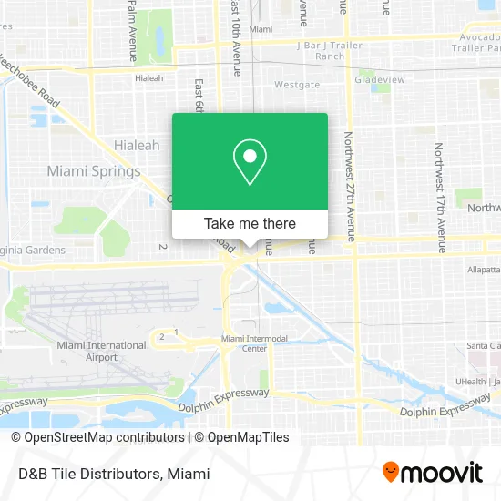 D&B Tile Distributors map