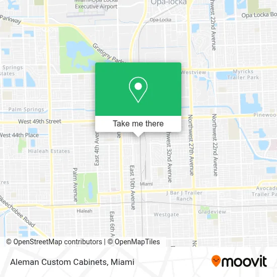 Aleman Custom Cabinets map