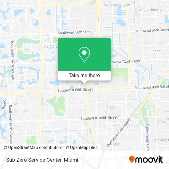 Sub Zero Service Center map