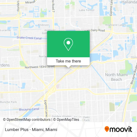 Lumber Plus - Miami map
