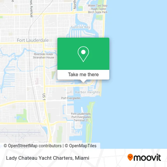 Lady Chateau Yacht Charters map
