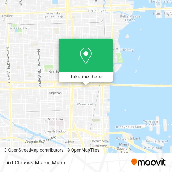 Art Classes Miami map