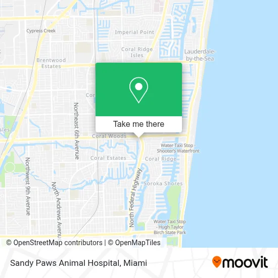 Sandy Paws Animal Hospital map