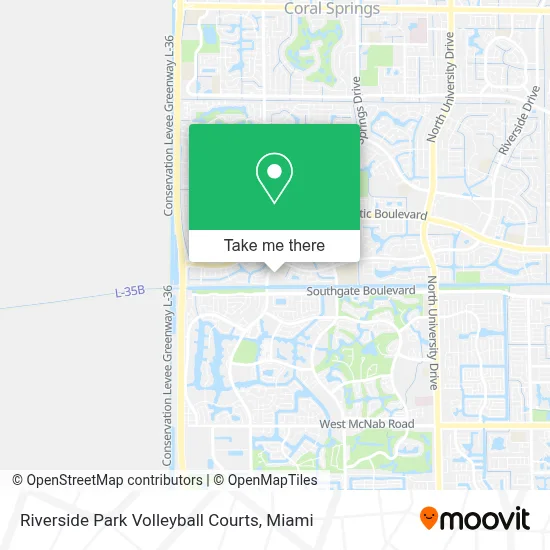 Riverside Park Volleyball Courts map