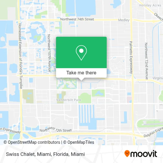 Swiss Chalet, Miami, Florida map