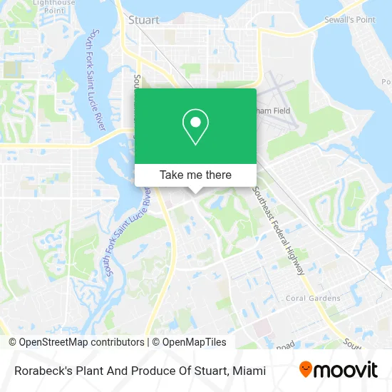 Rorabeck's Plant And Produce Of Stuart map