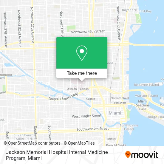 Jackson Memorial Hospital Internal Medicine Program map