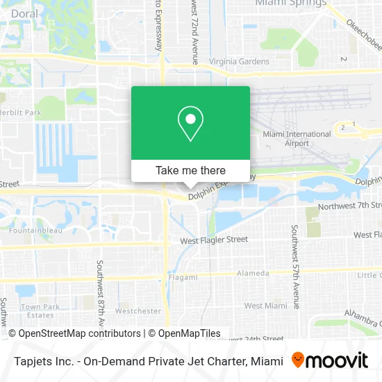 Tapjets Inc. - On-Demand Private Jet Charter map
