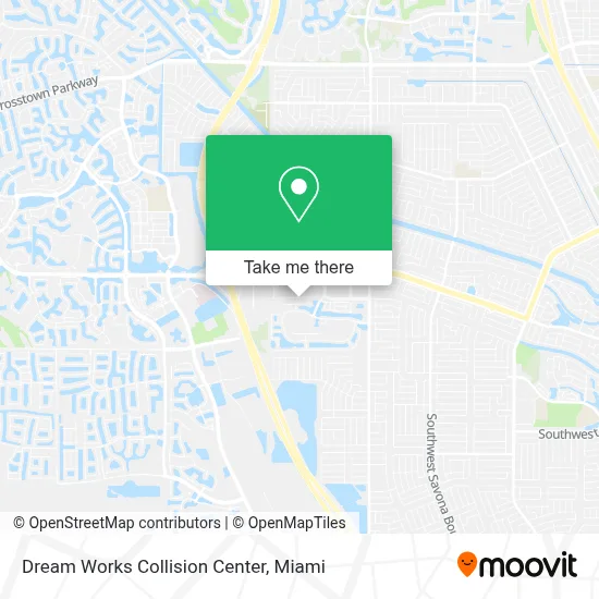 Dream Works Collision Center map