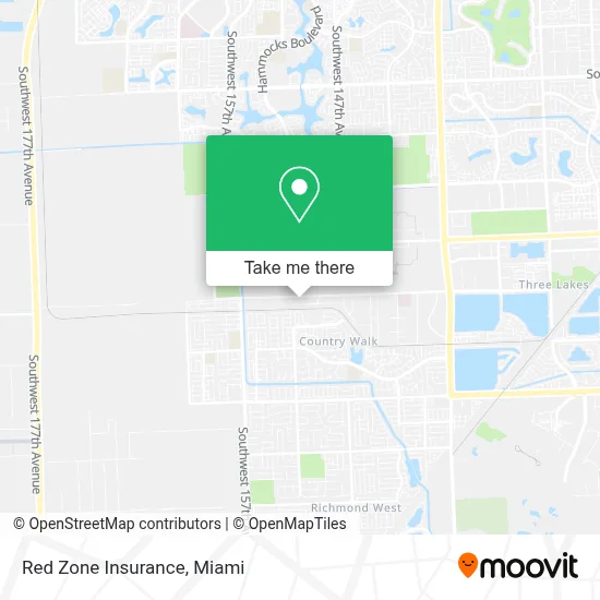 Red Zone Insurance map