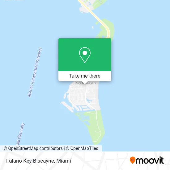 Fulano Key Biscayne map