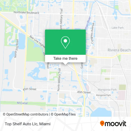 Top Shelf Auto Llc map