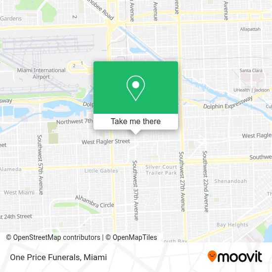 One Price Funerals map