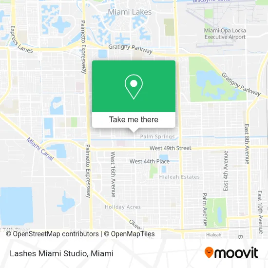 Lashes Miami Studio map