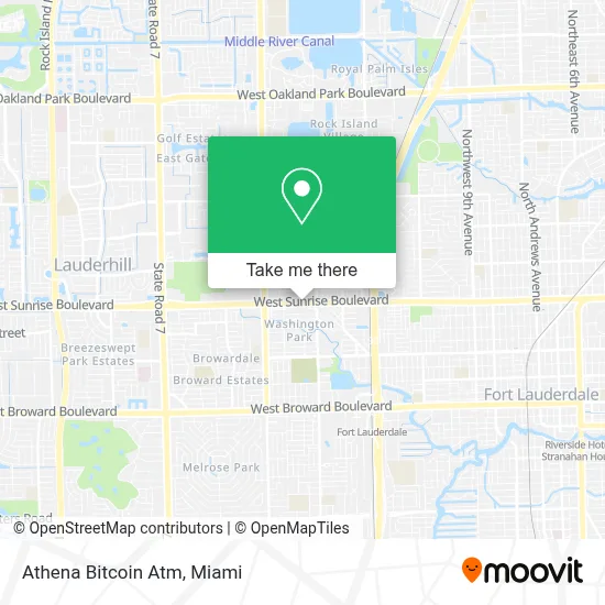 Athena Bitcoin Atm map