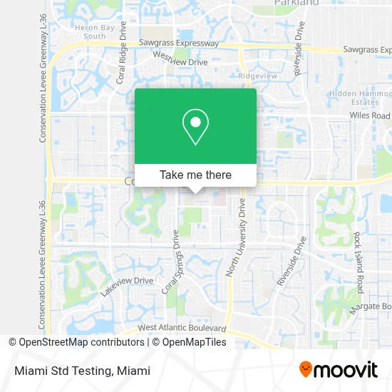Miami Std Testing map