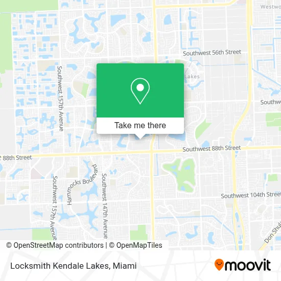 Locksmith Kendale Lakes map